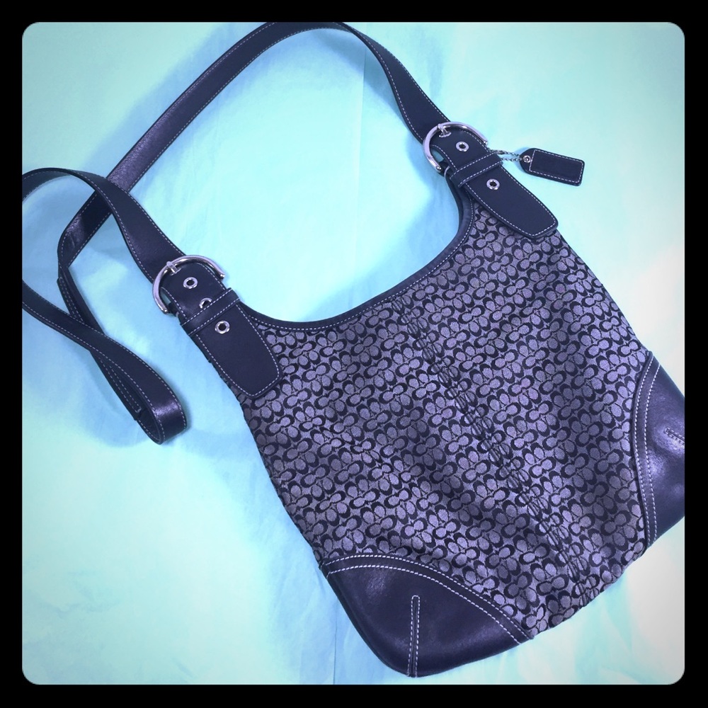 Authentic COACH Black Signature Crossbody